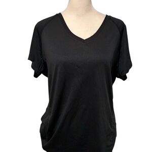 Champion Women's Black V-Neck Tee Size Large